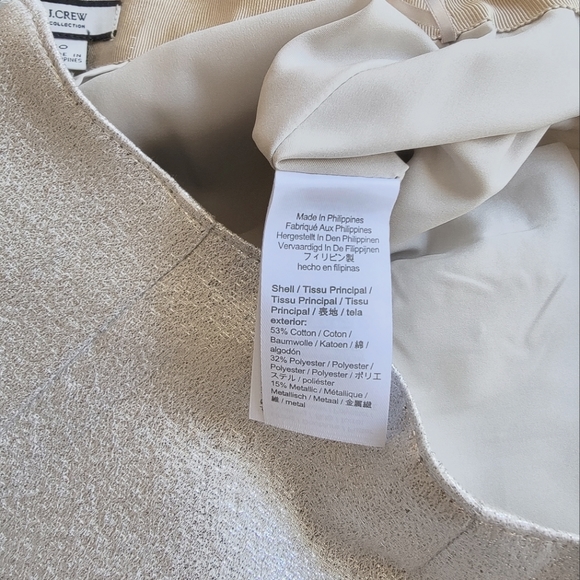 NWT J.Crew Collection mini skirt tuxedo inspired with silver tinsel - Picture 7 of 10